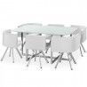 Ensemble Table de repas avec 4 chaises Design MADRID Blanc
